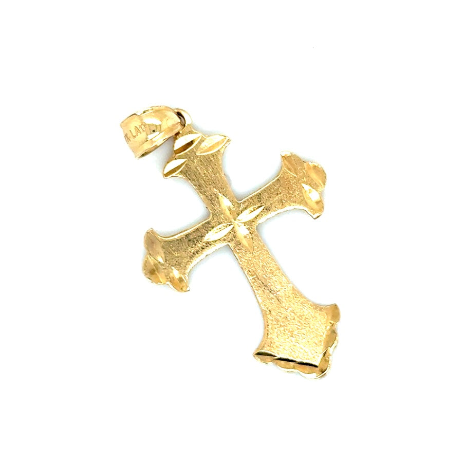 14k Yellow Gold Cross Pendant