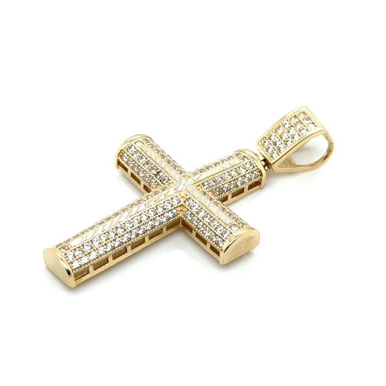 14k Yellow Gold CZ Pendant