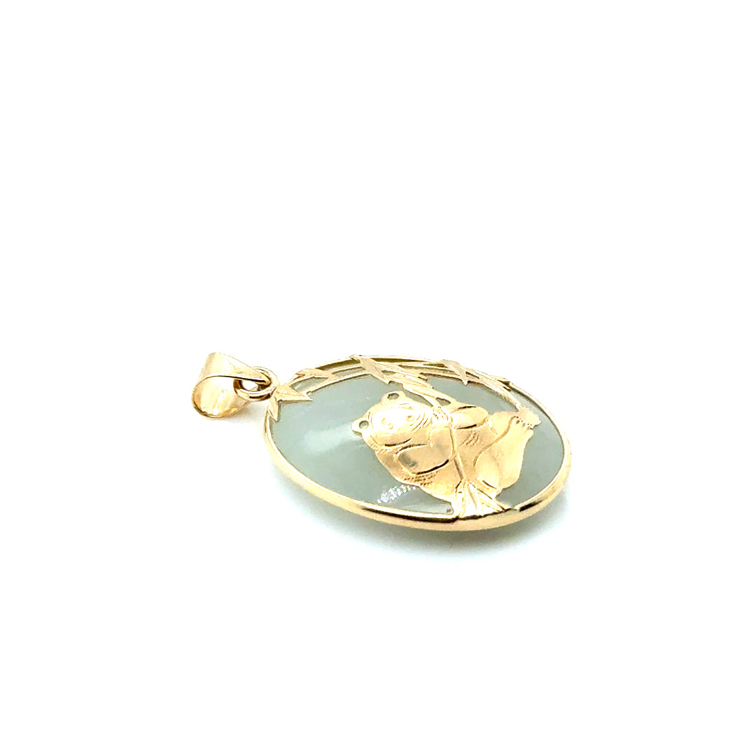 New 14k Yellow Gold Panda Pendant