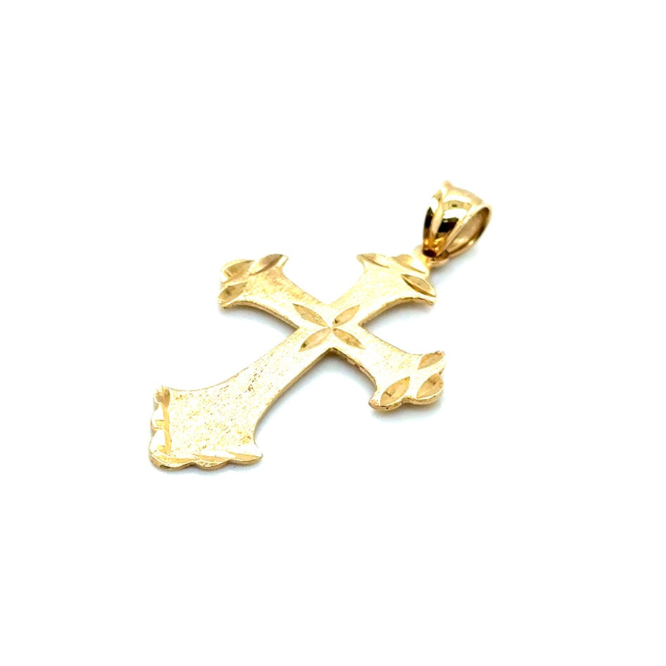 14k Yellow Gold Cross Pendant