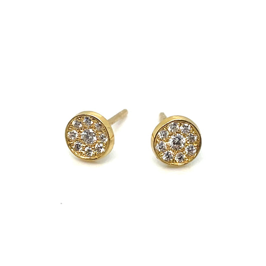 18k Yellow Gold 0.40 CT TW Diamonds Earrings