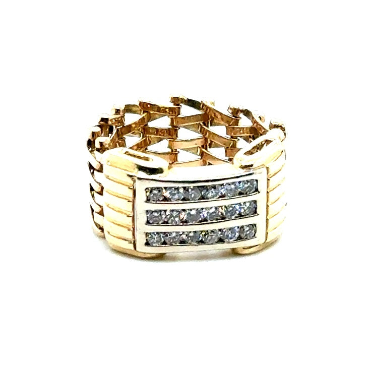 14k Yellow Gold 1.08 CT TW Diamonds Men’s Ring