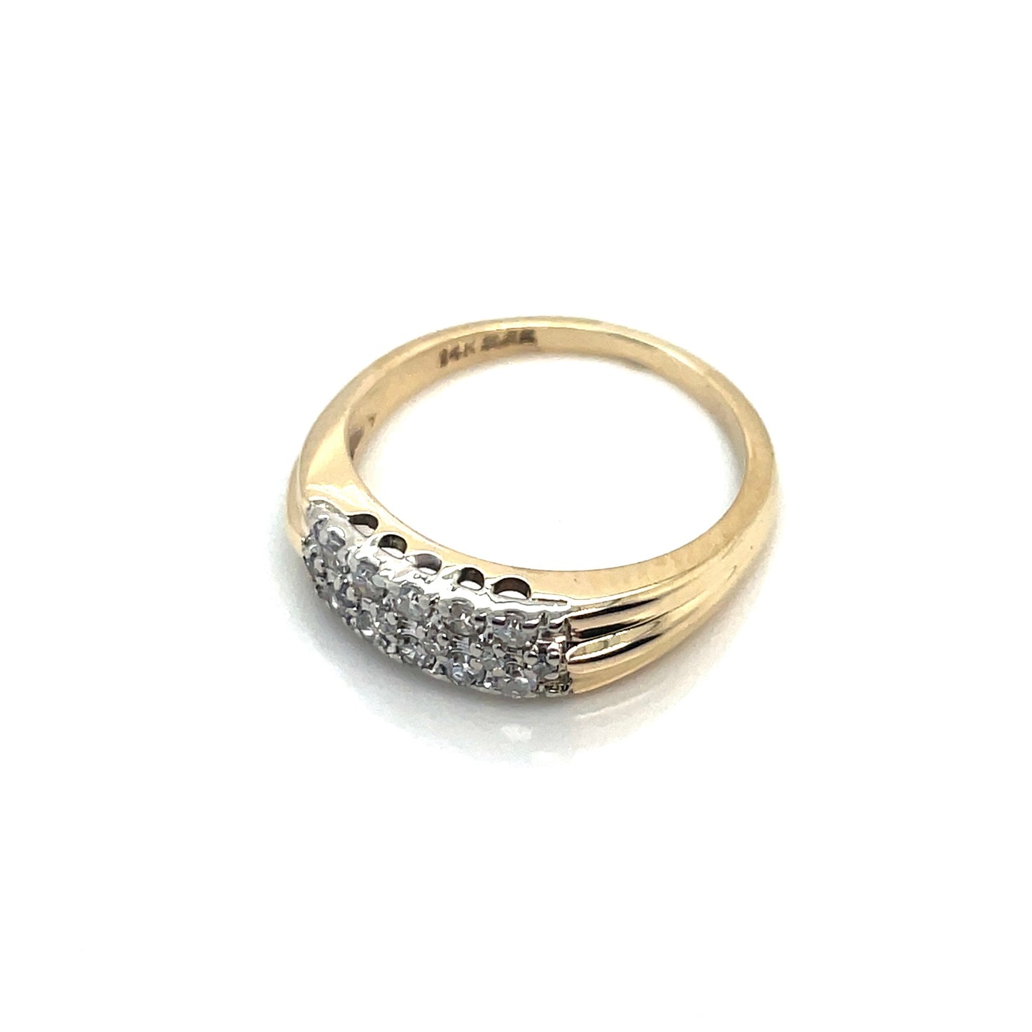 14k Yellow Gold Antique Wedding Lady’s 0.30 CT TW Diamonds Ring