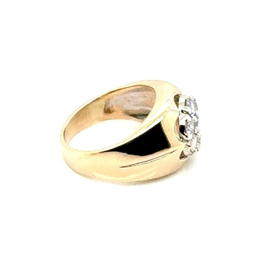 10k Yellow and White Gold 0.35 CT TW Diamonds Men’s Ring