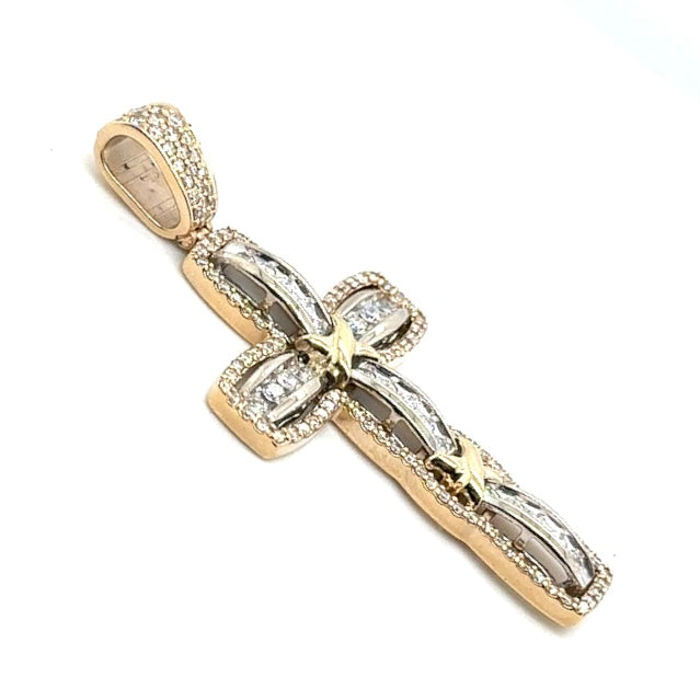 14k Yellow Gold Custom-made 2 CT TW Diamonds Pendant