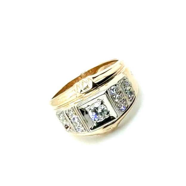 14k Yellow Gold 0.40 CT TW Diamonds Ring
