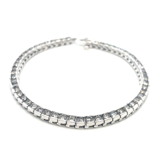 14k White Gold 3.92 CT TW Diamonds Bracelet