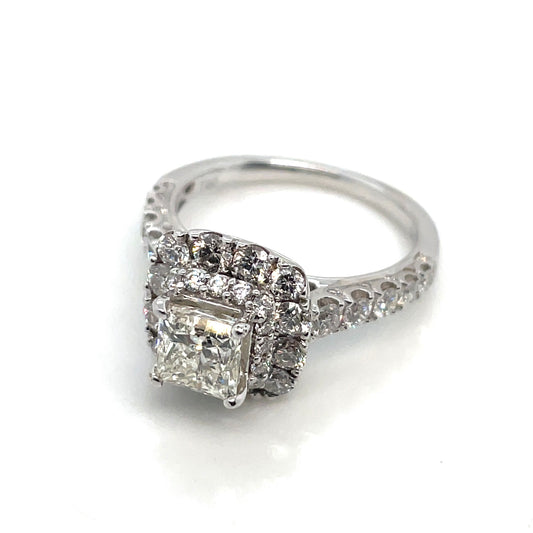 18k White Gold Engagement Diamond 1.38 CT TW Ring