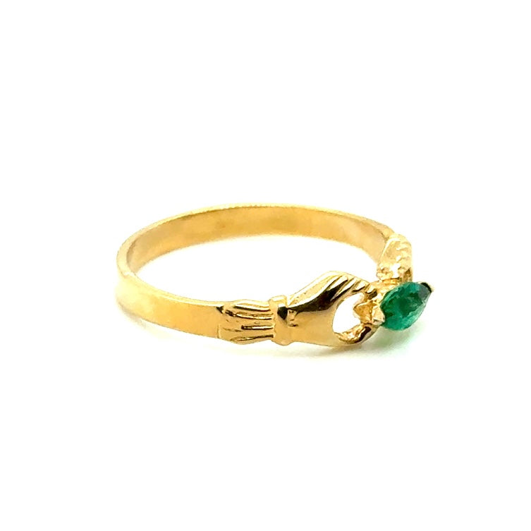 14k Yellow Gold Emerald Ring