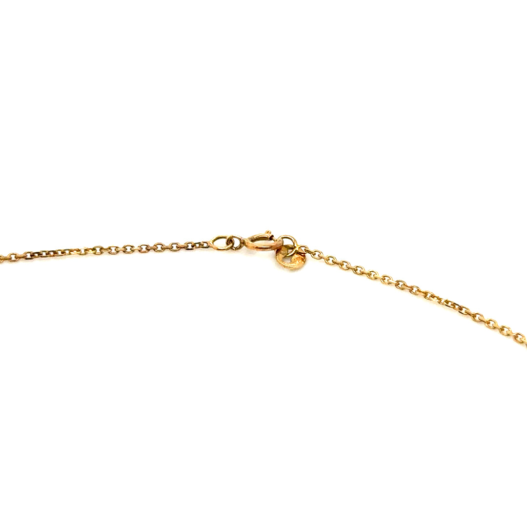 14k Yellow Gold CZ Necklace