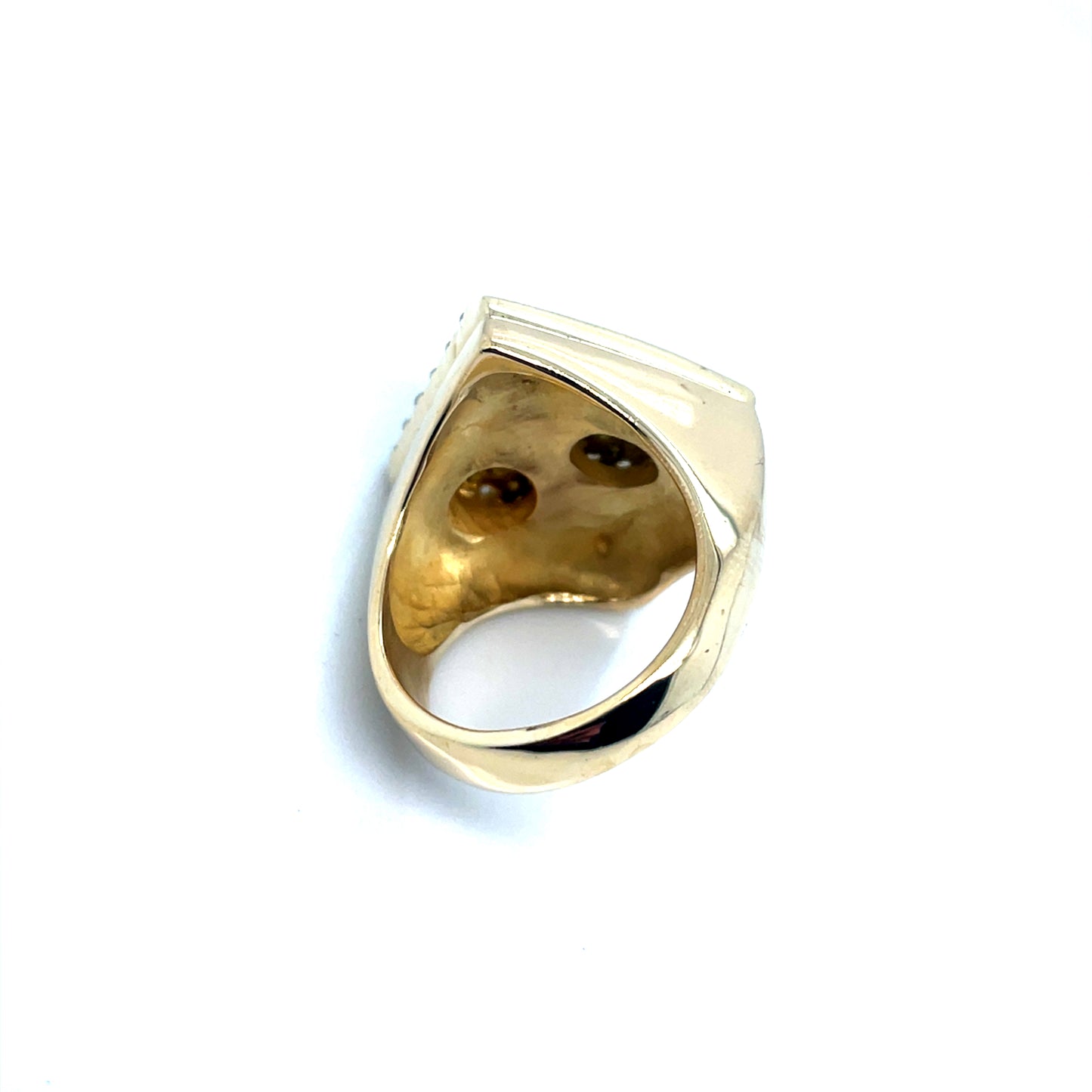 18k Yellow Gold Round and Baguettes 3 CT TW Diamonds Ring