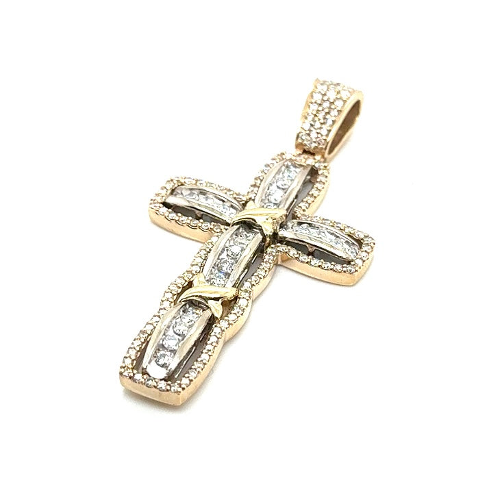 14k Yellow Gold Custom-made 2 CT TW Diamonds Pendant