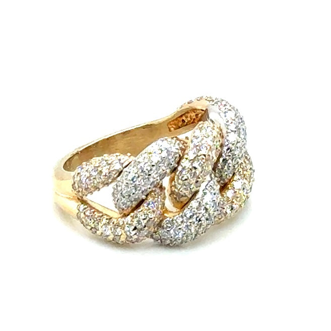 14k White and Yellow Gold 6 CT TW Diamonds Men’s Ring