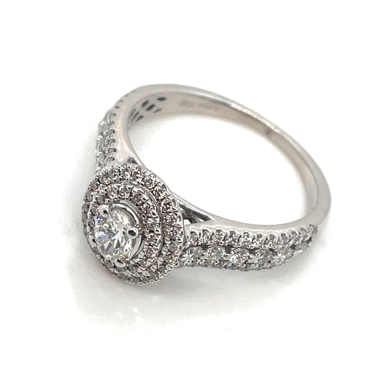 14k White Gold Engagement 1.55 CT TW Diamonds Ring