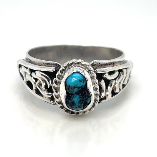 Silver 925 Sterling Silver Turquoise Ring