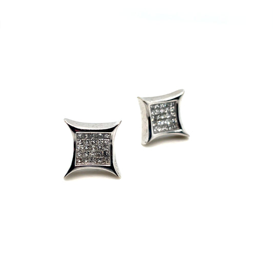 14k White Gold 0.5 CT TW Diamonds Earrings
