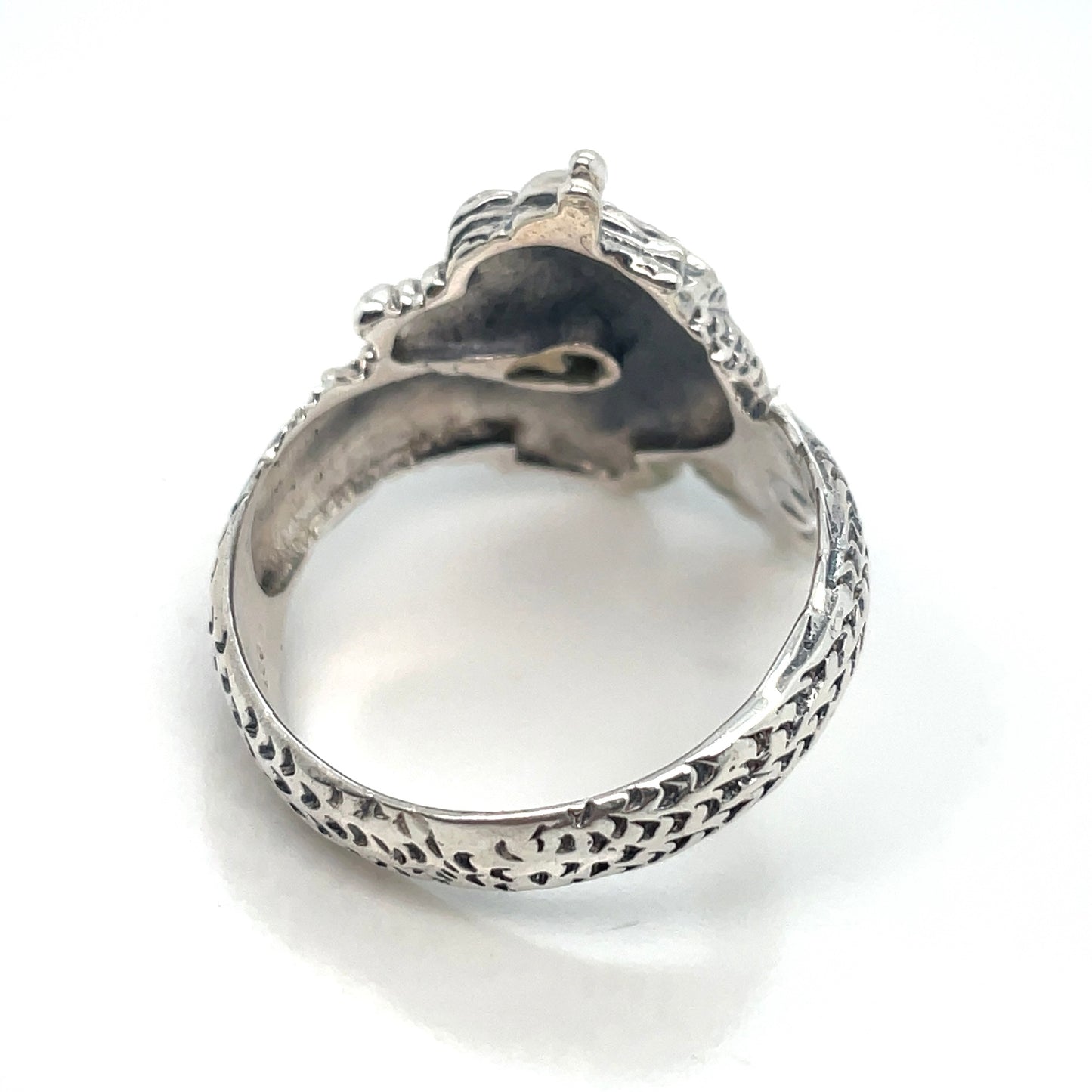 Coiled Dragon Silver Ring