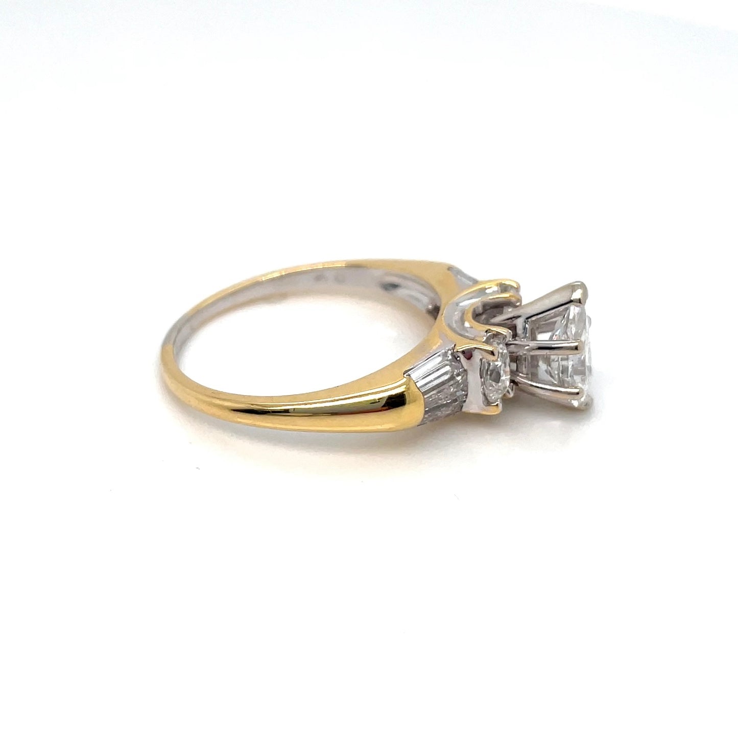 14k Yellow Gold 2 CT TW Diamonds Engagement Ring
