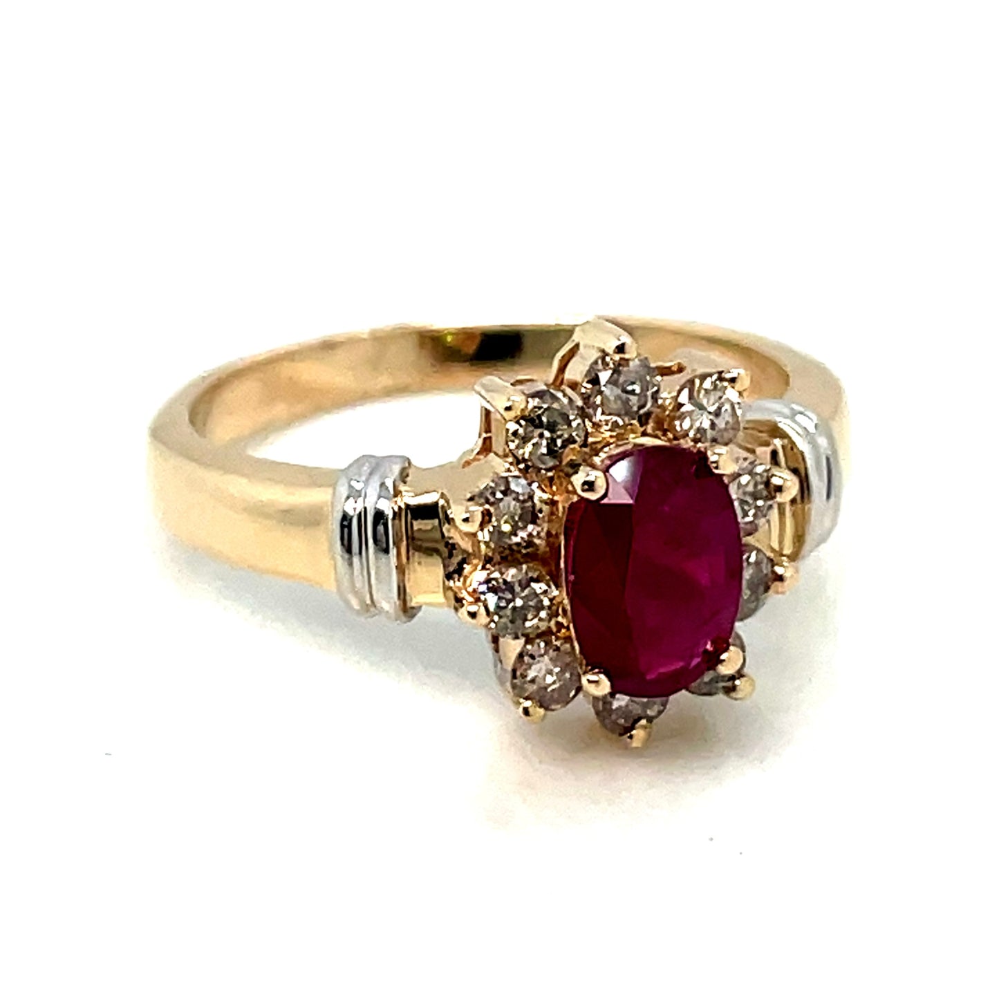 14k Yellow Gold Ruby Lady’s Diamond Ring