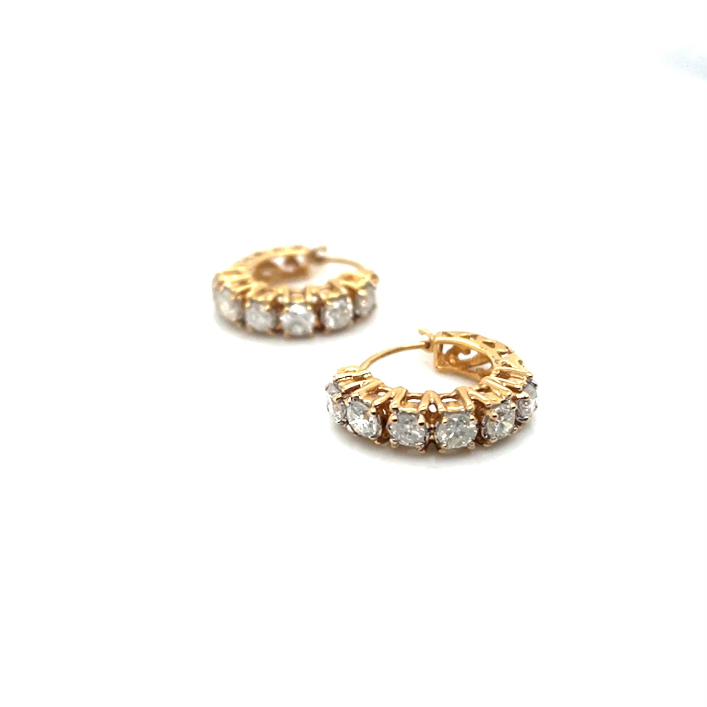14k Yellow Gold 0.90 CT TW Diamonds Earrings