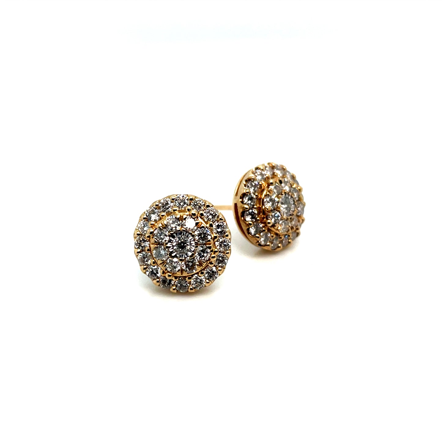 14k Yellow Gold 1.3 CT TW Diamonds Earrings