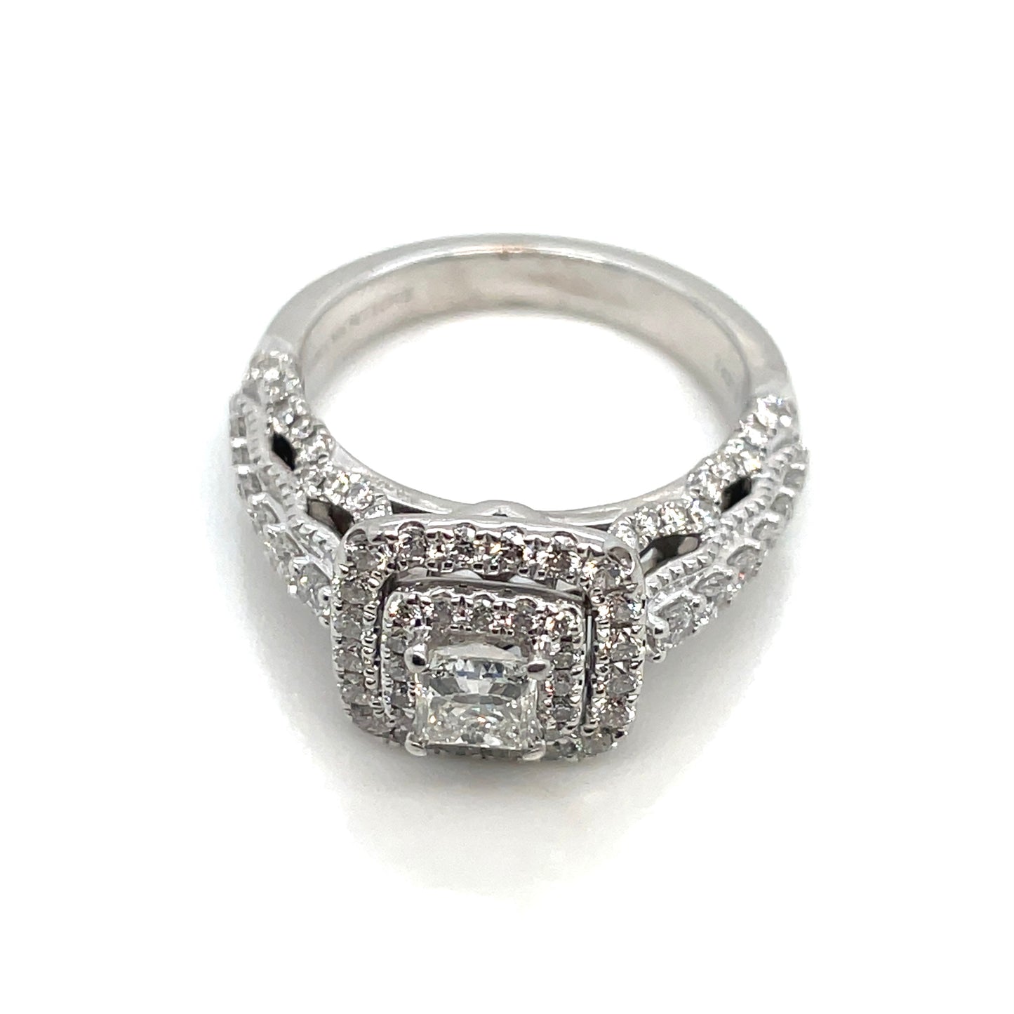 14k White Gold Engagement 1.5 CT TW Diamonds Ring