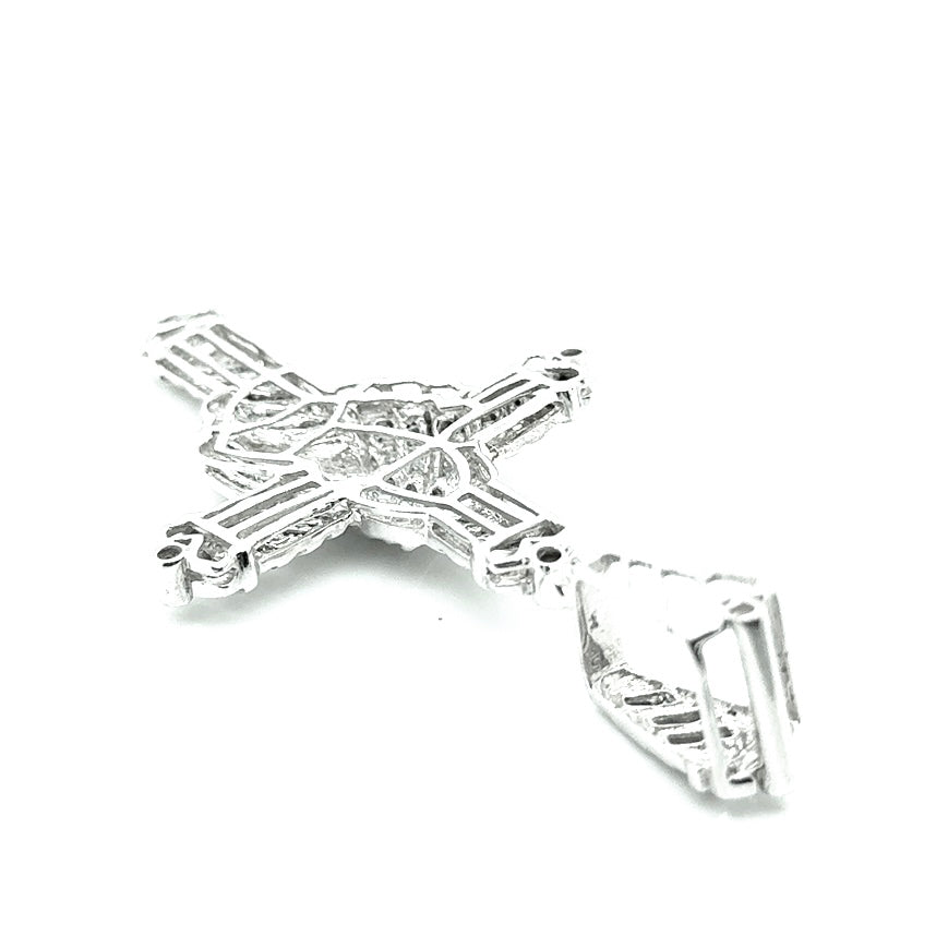 10k White Gold 2.5 CT TW Diamonds Pendant
