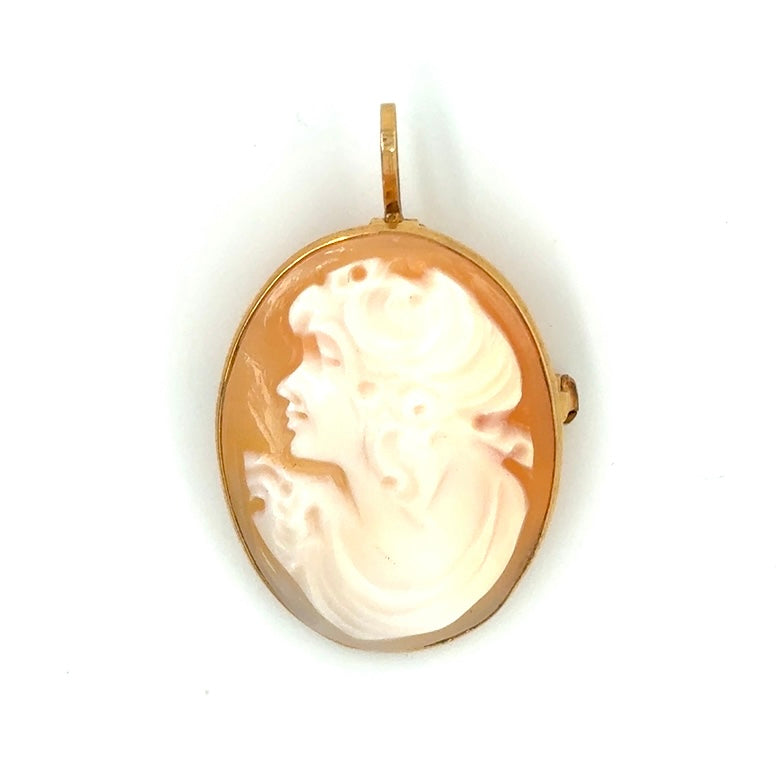 Vintage 14k Yellow Gold Italy Brooch/Pendant