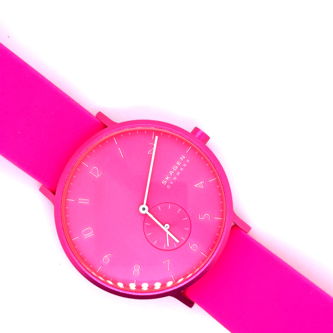Skagen Denmark Stainless Steel Caseback Pink Watch
