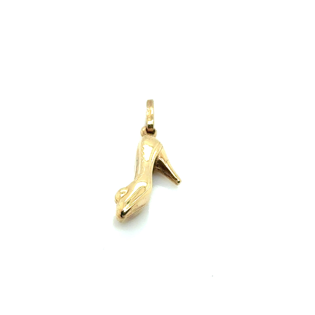 14k Yellow Gold High Heel Pendant