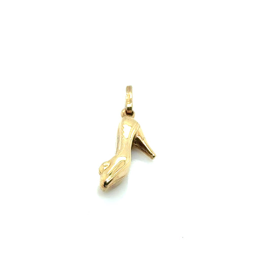 14k Yellow Gold High Heel Pendant