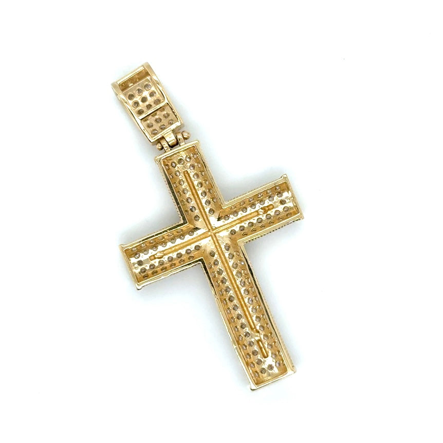 14k Yellow Gold CZ Pendant
