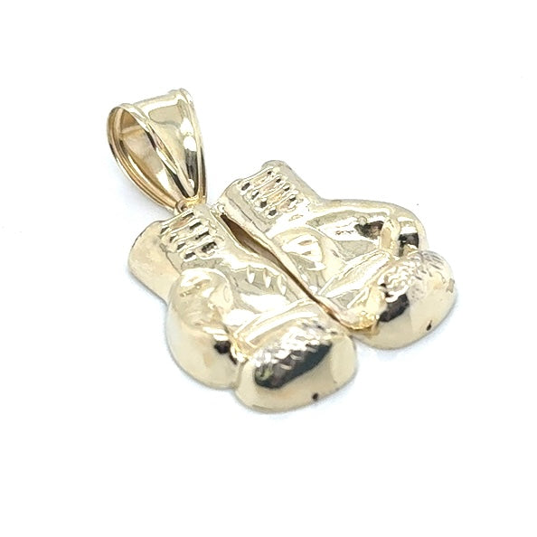 10k Yellow Gold Boxing Gloves Unisex Pendant