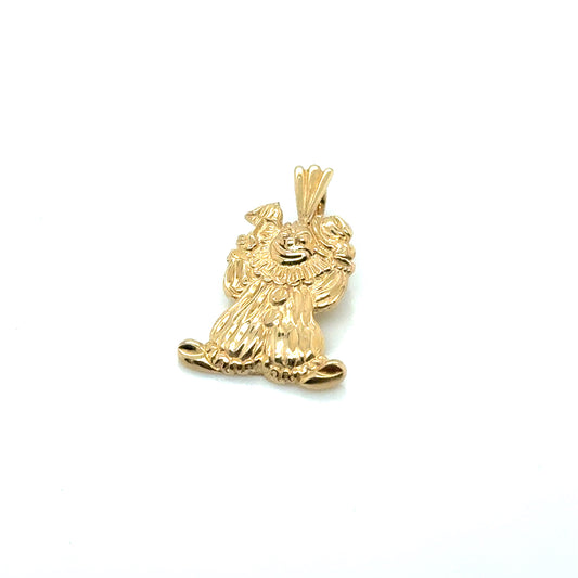 14k Yellow Gold Clown Pendant