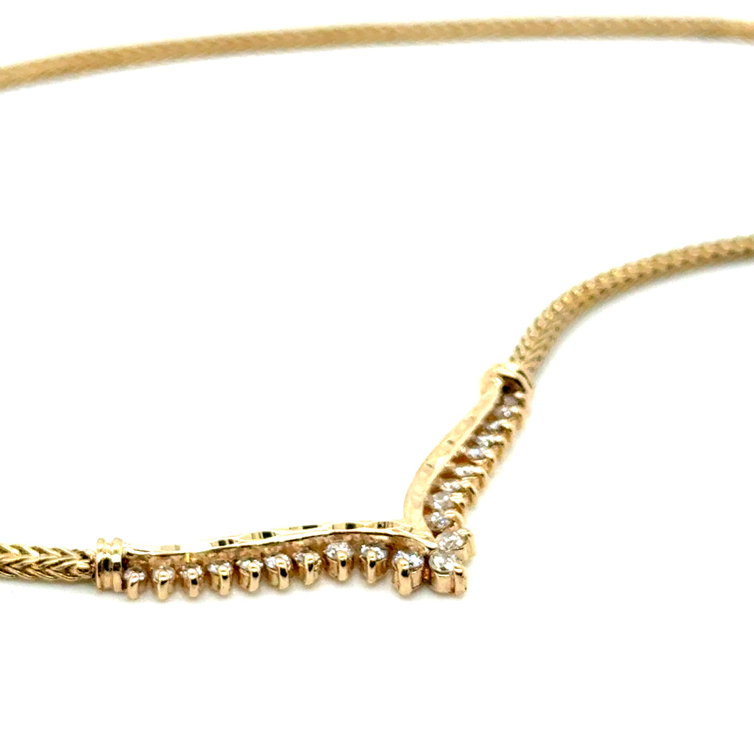 14k Yellow Gold 0.50 CT TW Diamond Necklace