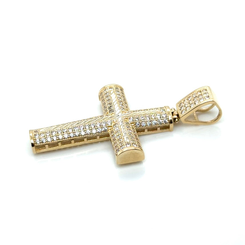 14k Yellow Gold CZ Pendant