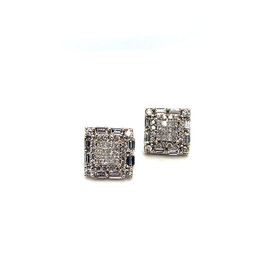 14k White Gold 1.8 CT TW Diamonds Earrings