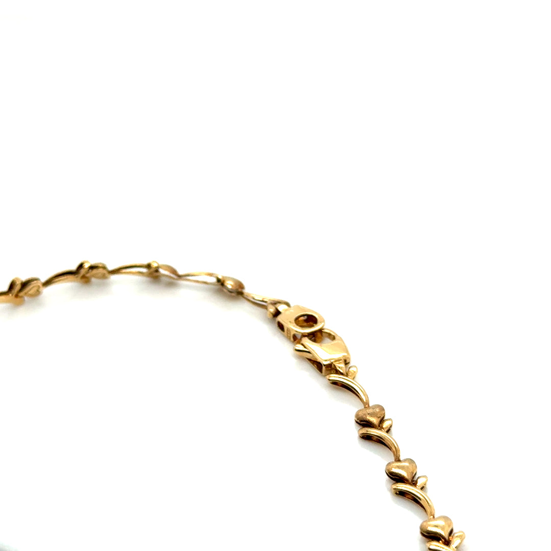 14k Yellow Gold Heart Necklace