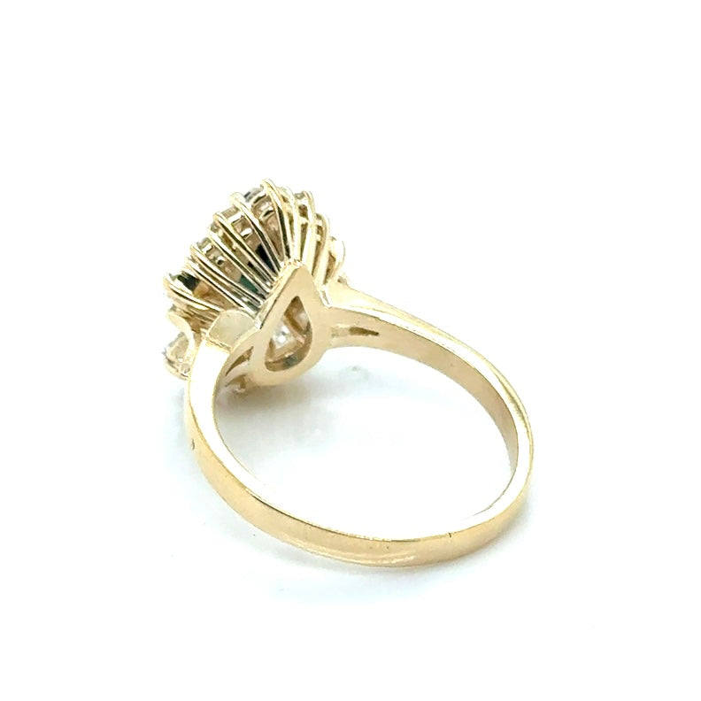 18k Yellow Gold Sapphire and 1.2 CT TW Diamond Custom Made Women’s Ring