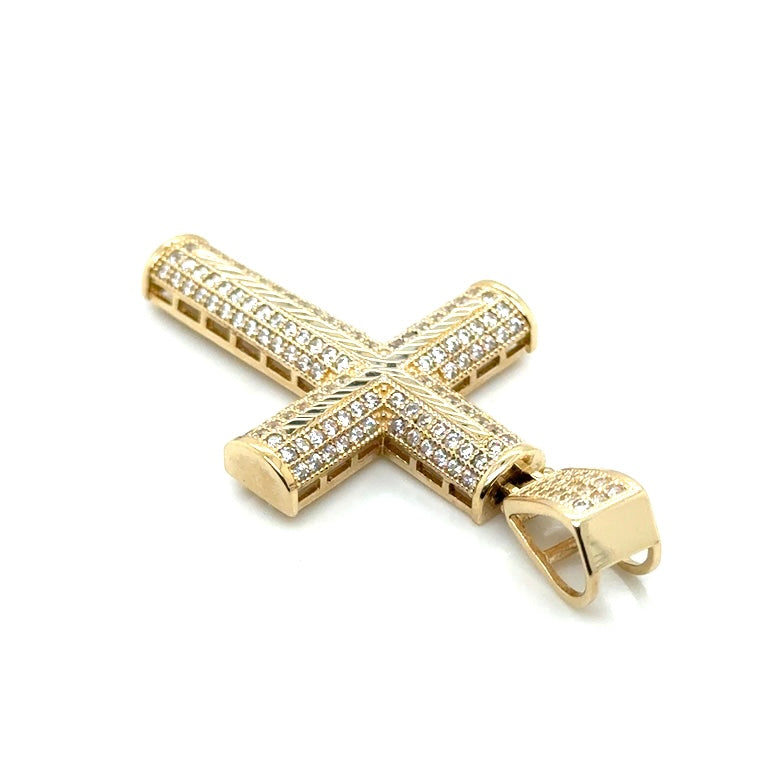 14k Yellow Gold CZ Pendant