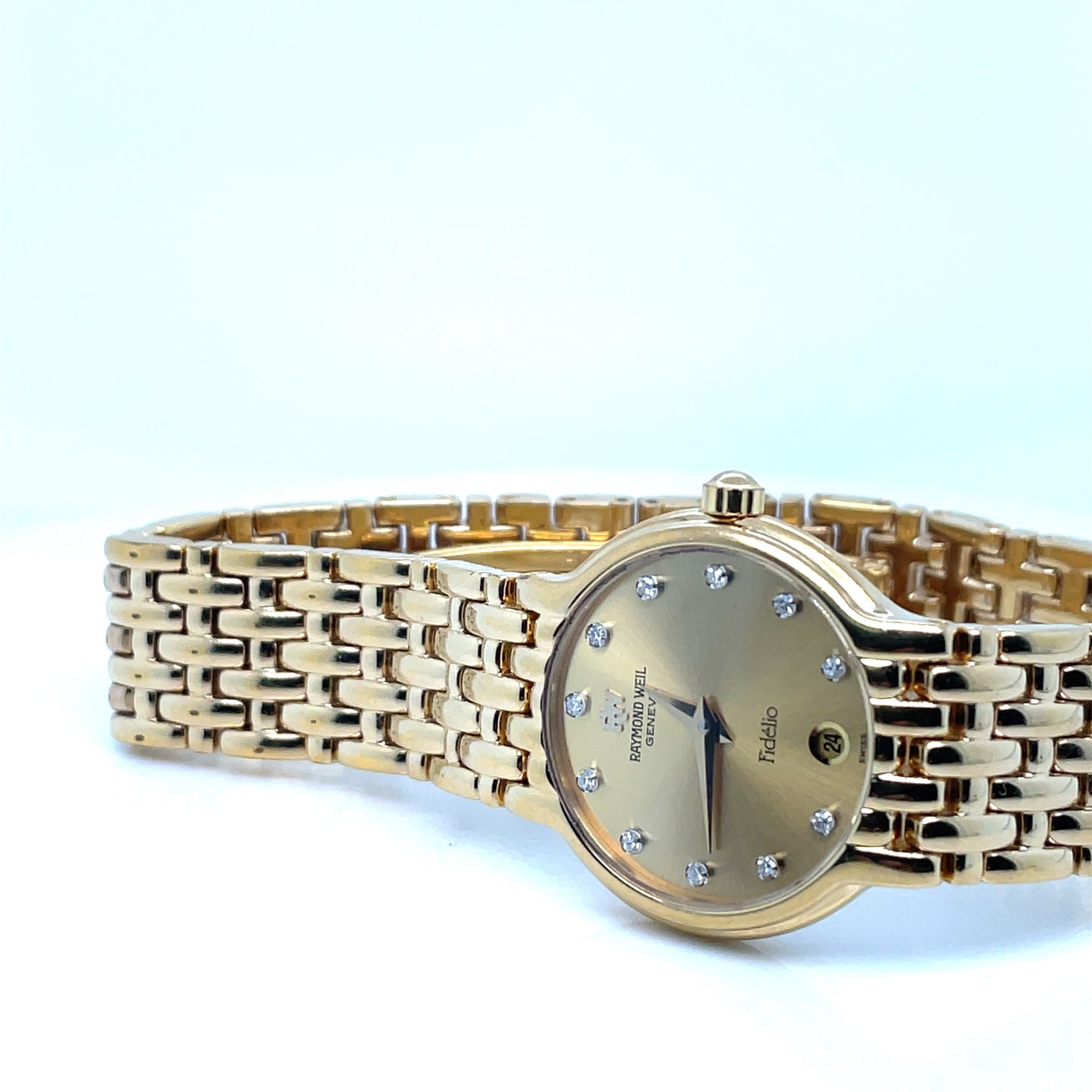 RAYMOND WEIL Fidelio 24MM Gold Dial SS Bracelet Women's Watch