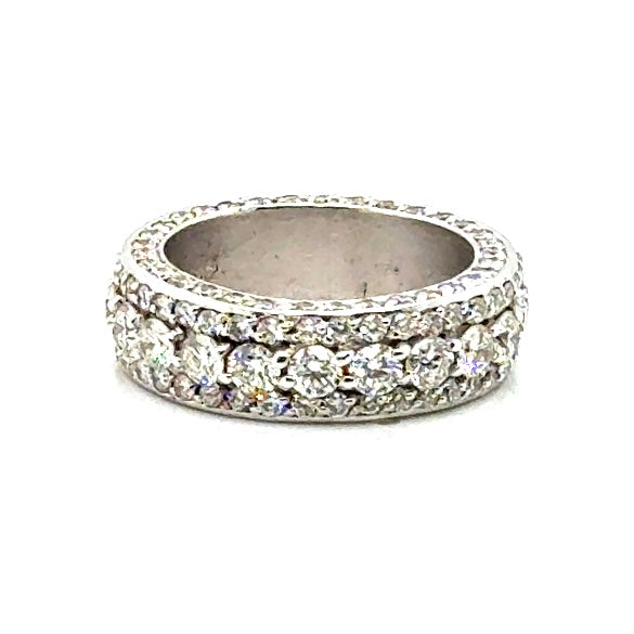 10k White Gold Men’s Infinity Diamonds 7 CT TW Ring