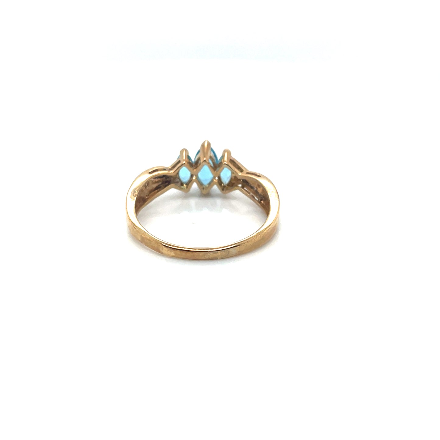 10k Yellow Gold Topaz and Diamonds Ring
