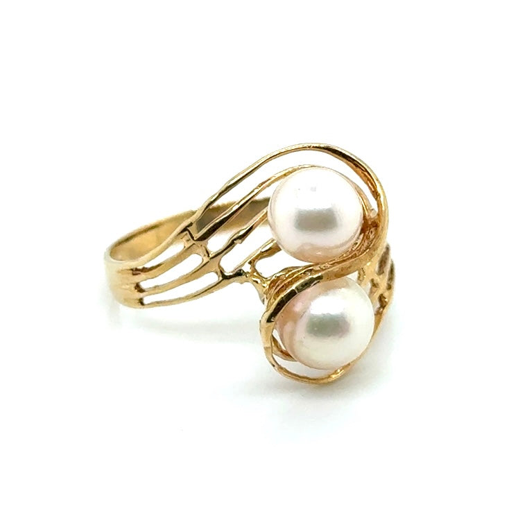 14k Yellow Gold Pearl Ring