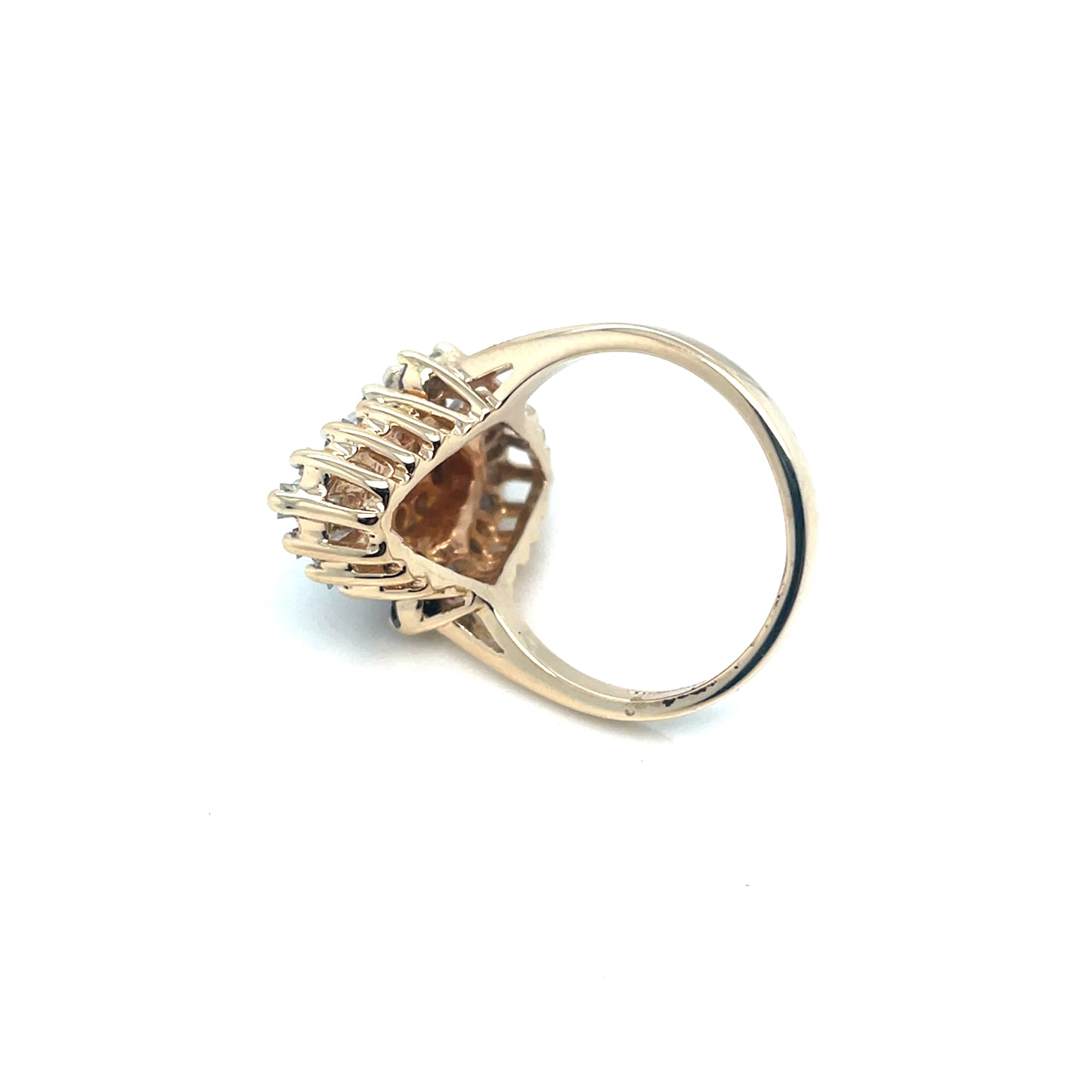 14k Yellow Gold Round, Tapered and Straight 2.1 CT TW Diamonds Ring