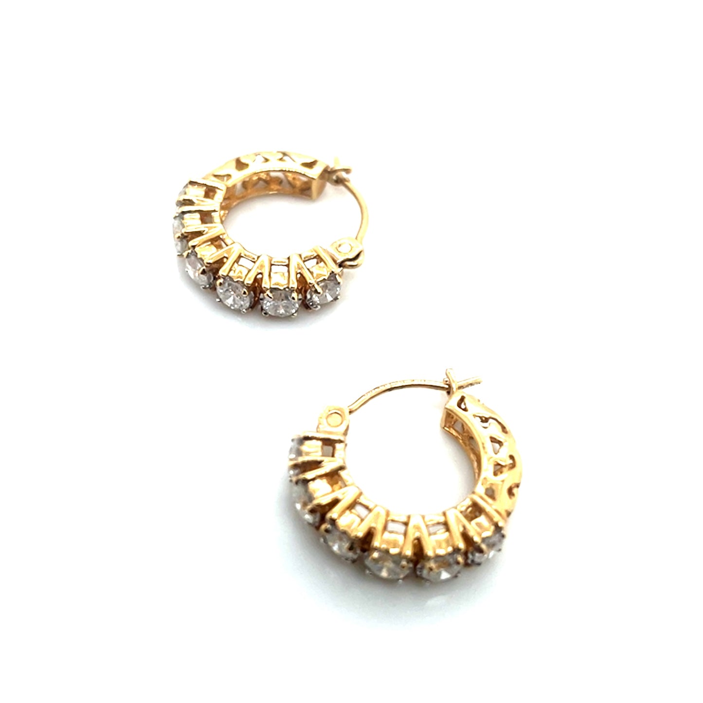 14k Yellow Gold 0.90 CT TW Diamonds Earrings