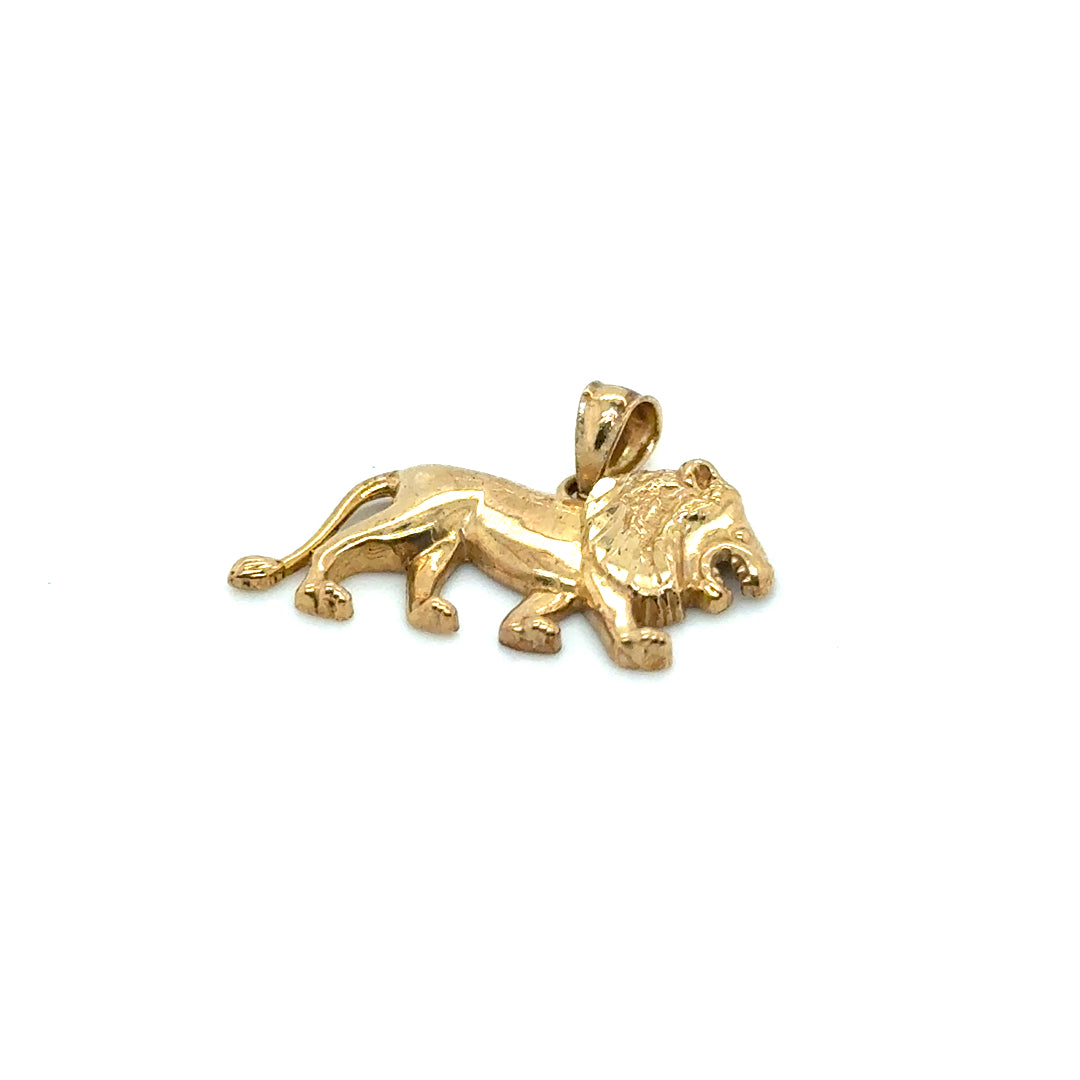 10k Yellow Gold Lion Pendant