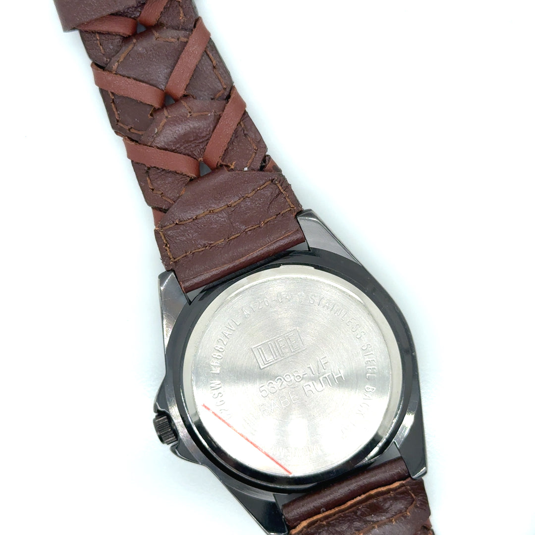 BABE RUTH Leather Band Watch