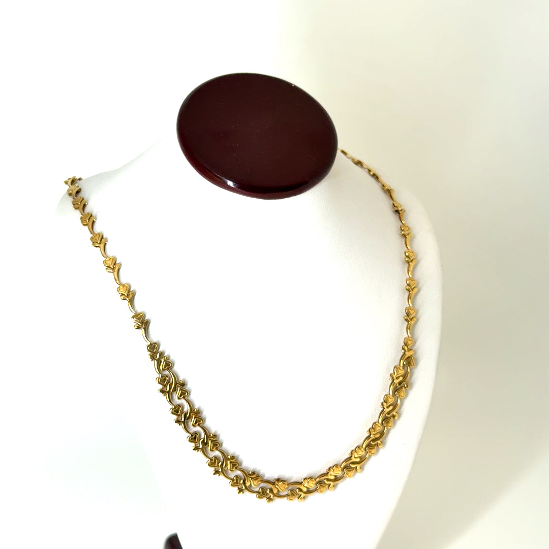 14k Yellow Gold Heart Necklace