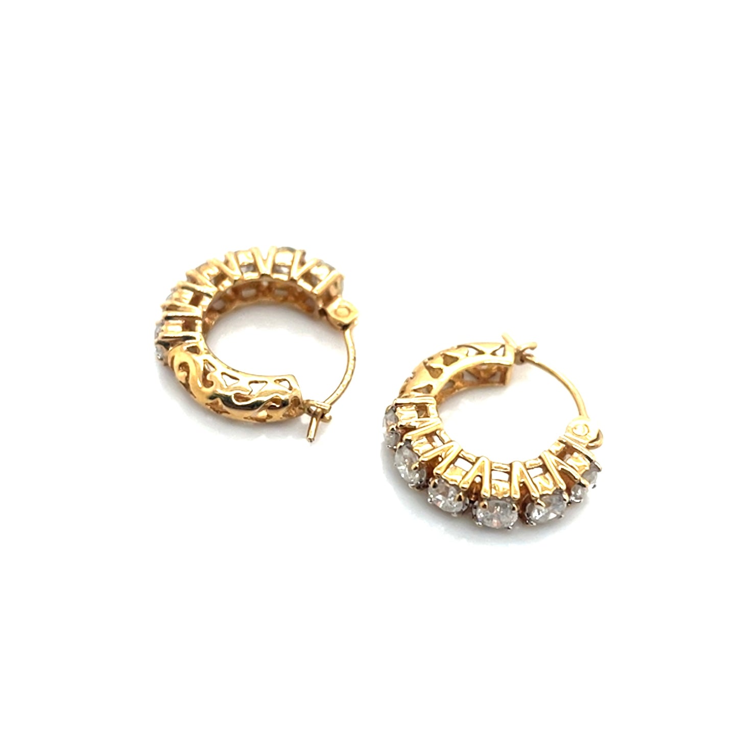 14k Yellow Gold 0.90 CT TW Diamonds Earrings